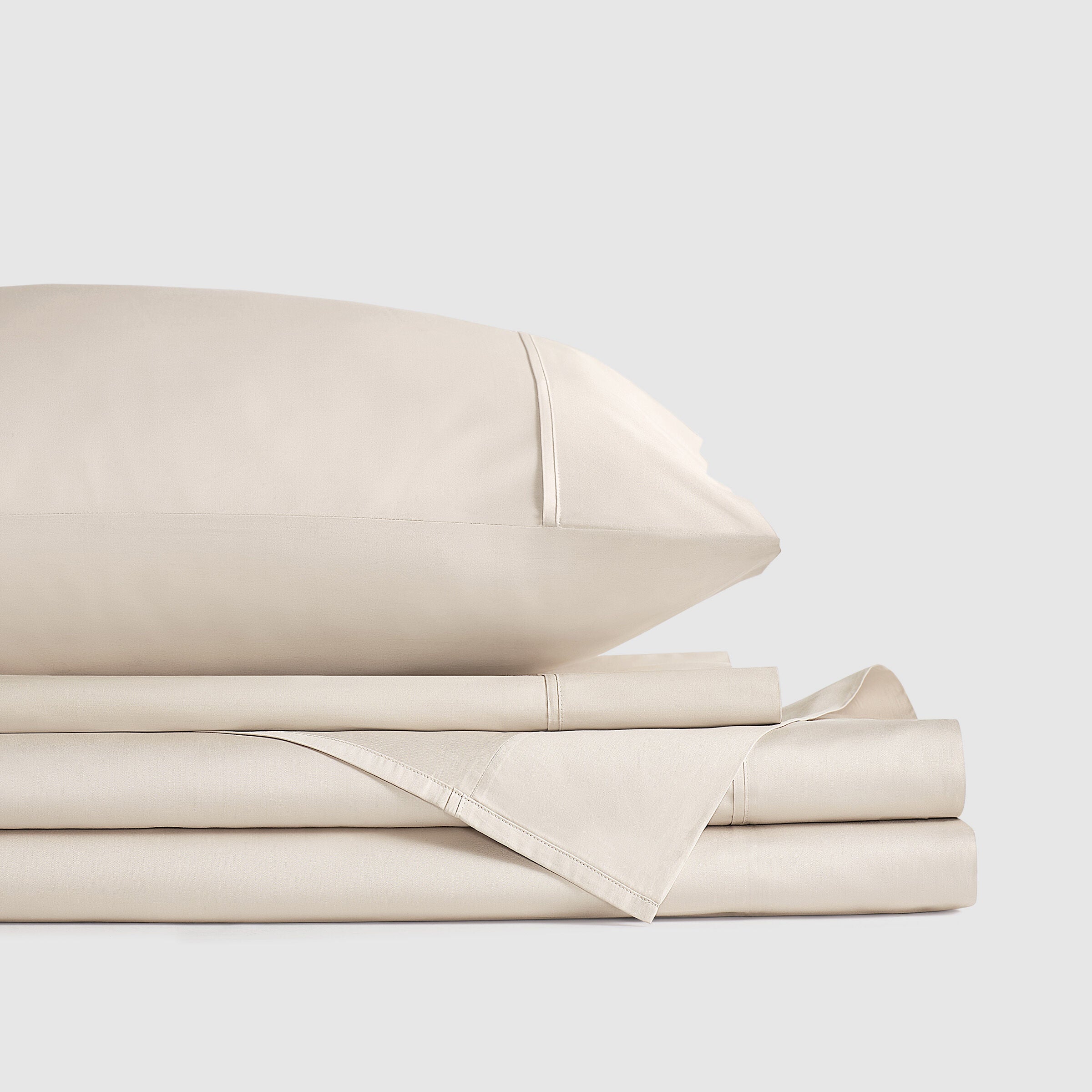 PREMIER SATEEN SHEET SET, SHELL PINK, alternate image number 1