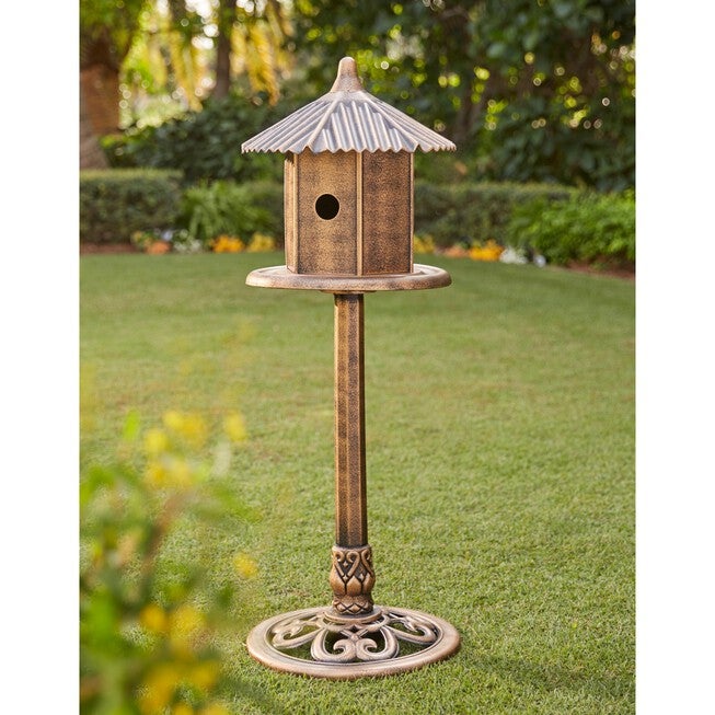 Bronze Finish Bird Feeder, BRONZE, hi-res image number null