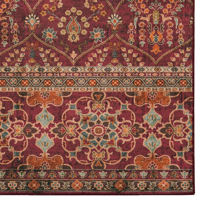 Washable Neil Garnet/Ivory Rug, , alternate image number null