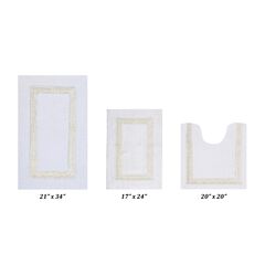 Hotel Collectionis Bath Mat Rug 3 Piece Set (17" x 24" | 20" x 20" | 21" x 34")