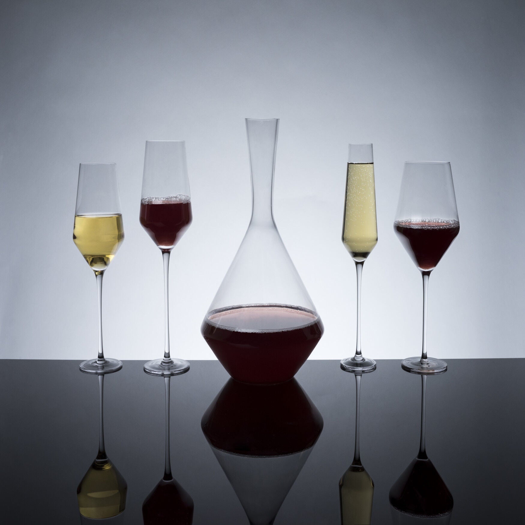 Angled Crystal Bordeaux Glasses, , alternate image number 6