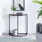 Nevern Half-Moon Console Table, BLACK, hi-res image number null