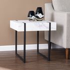 Rangley Modern Faux Marble End Table, BLACK, hi-res image number null
