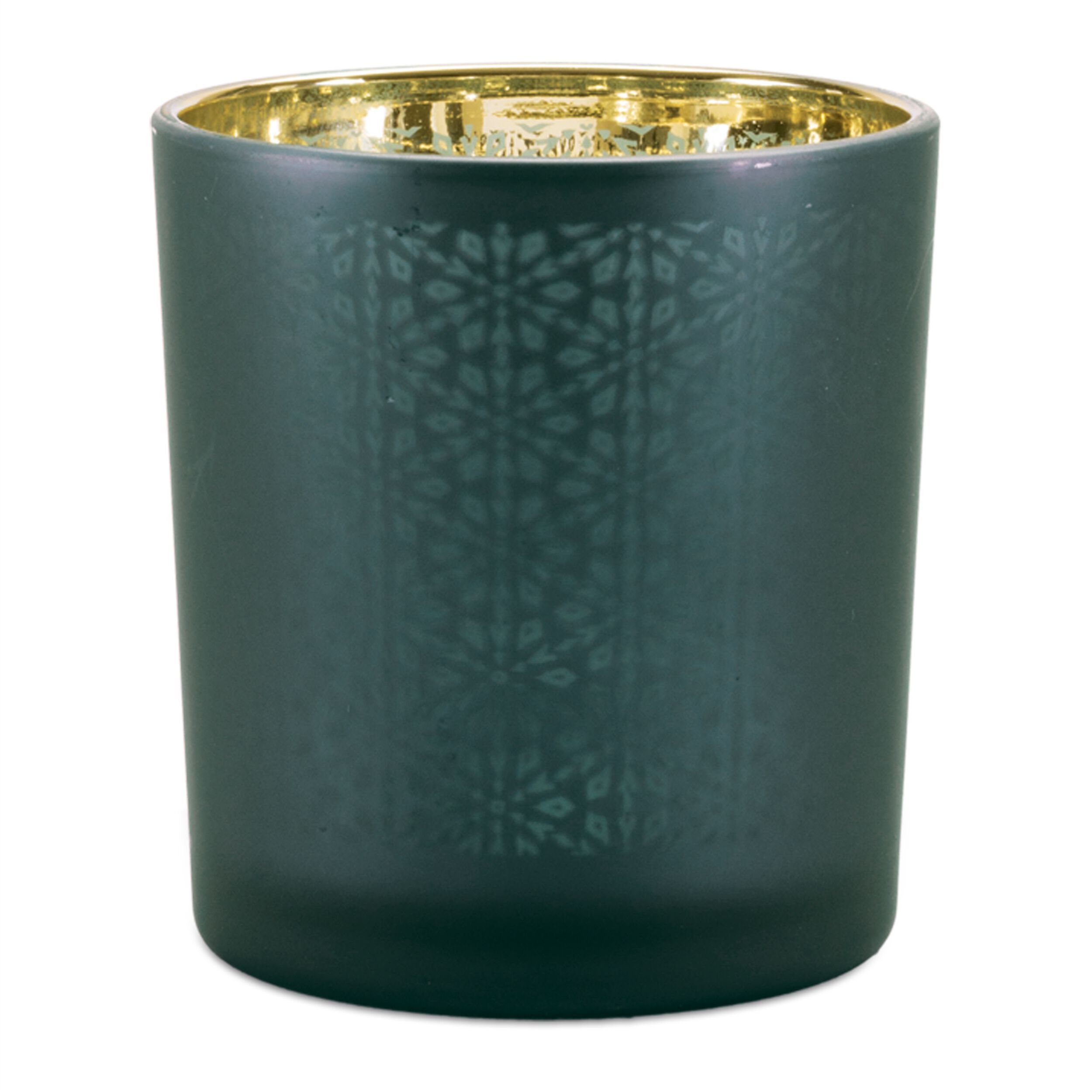 Geometric Patterned Votive Holder (Set of 3), GREEN GOLD, alternate image number 3