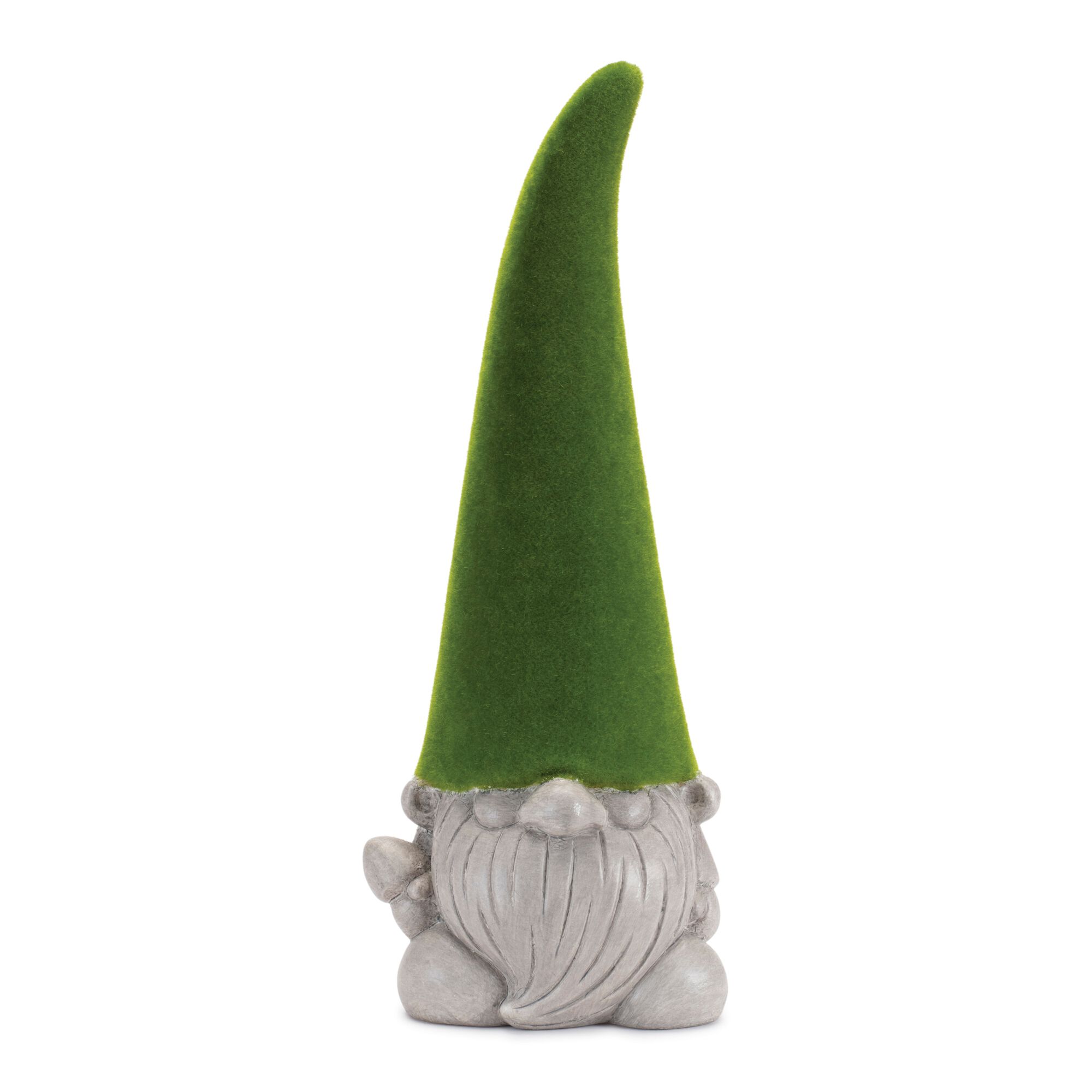 Mossy Terra Cotta Gnome Statue (Set of 2), GREEN/GREY, hi-res image number 0