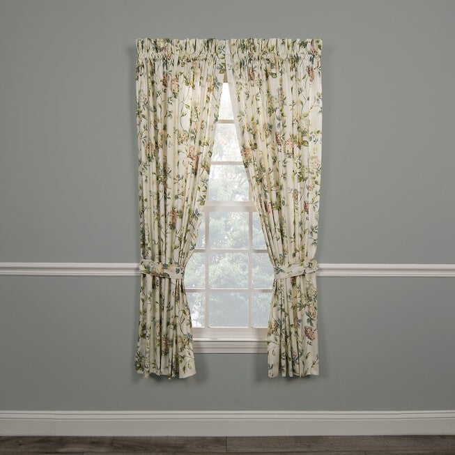 Abigail Tailored Curtain Pair With Tiebacks, MULTI, hi-res image number 0