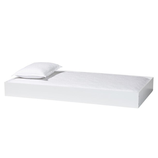 Baxton Studio Roni Modern White Wood Twin Trundle, WHITE, alternate image number 1