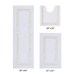 Hotel Collectionis Bath Mat Rug 3 Piece Set (20" x 20" | 21" x 34" | 20" x 60")