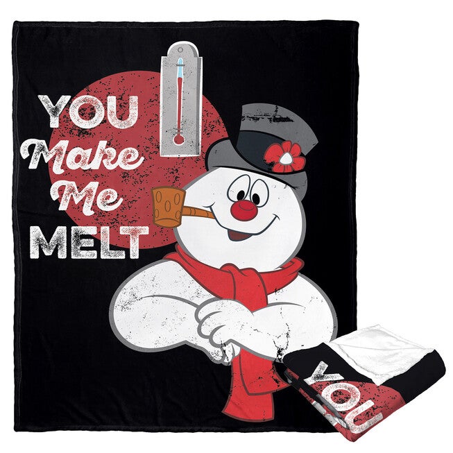 Frosty The Snowman You Make Me Melt Silk Touch Throw Blanket, O, hi-res image number null
