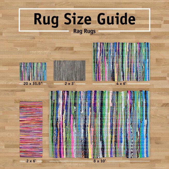 Multi Nautical Blue Rag Rug 50X80Cm, , on-hover image number 1