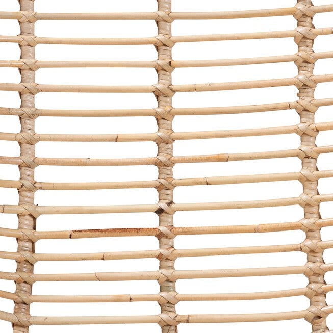 Manhattan Modern Bohemian Natural Brown Rattan And Black Metal Dining Chair, , alternate image number 5