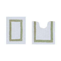 Hotel Collection 100% Cotton 2 Piece (17" X 24" | 20" X 20") Bath Rug Set