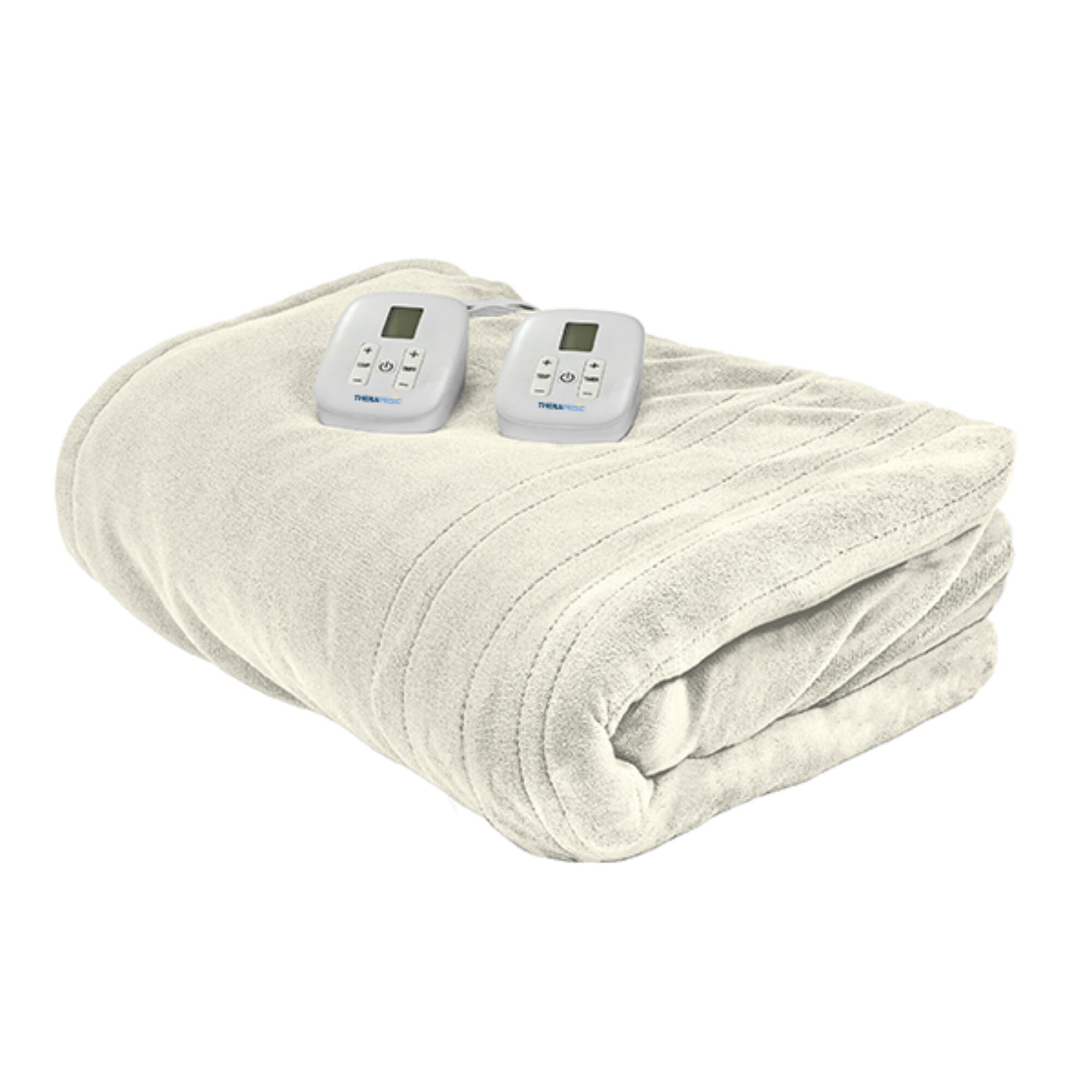 100 inches x 90 inches Ivory King Heated Blanket, IVORY, hi-res image number 0
