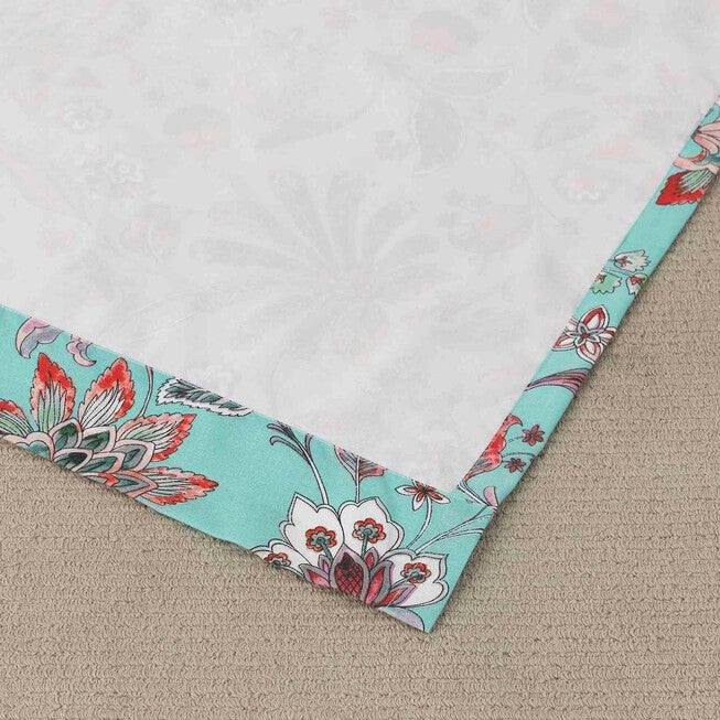 Audrey Turquoise Curtain Panel Pair, , alternate image number null