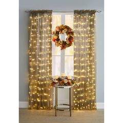 Pre-Lit Rod-Pocket Curtain Panel