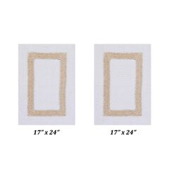 Hotel Collections Bath Mat Rug 2 Piece Set (17" X 24" | 17" X 24")