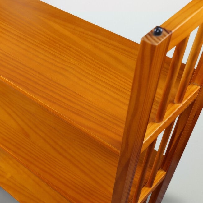 3-Shelf Folding Bookcase 14 inches Wide-Honey Oak, , alternate image number null