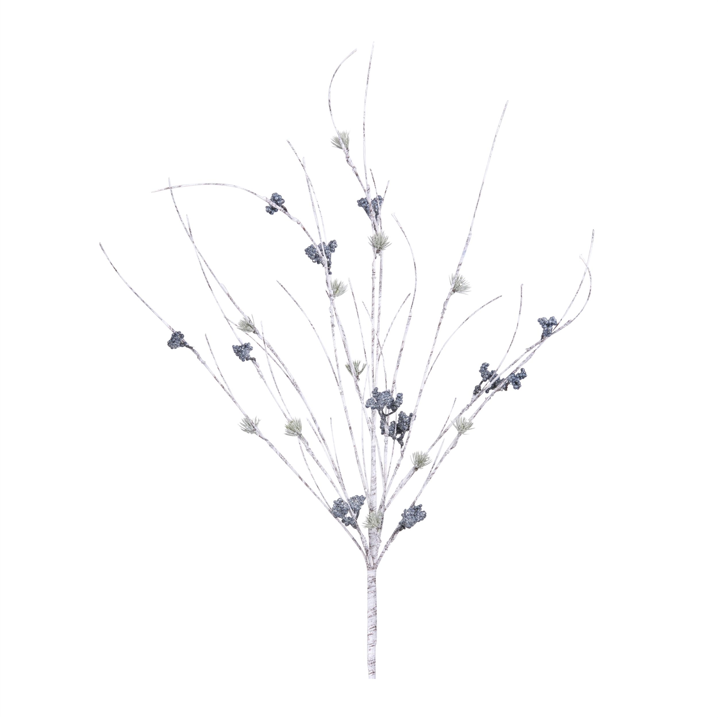 Birch Twig with Pine Spray (Set of 2), WHITE BLUE BROWN, hi-res image number 0