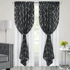 Bombay Double Layered Rod Pocket Window Curtain Panel, , alternate image number null