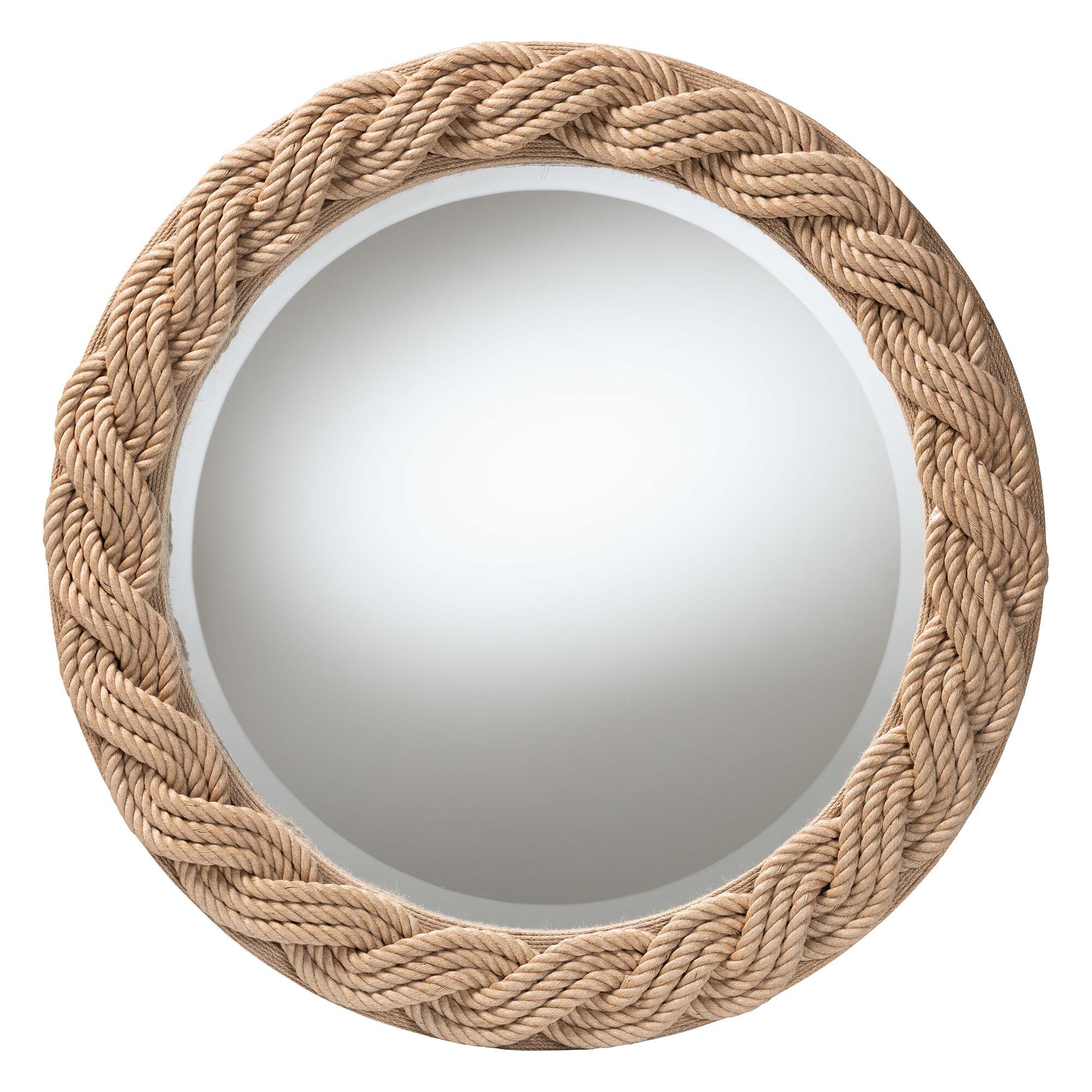 Romana Braided Rope Mirror, NATURAL BROWN, alternate image number 1