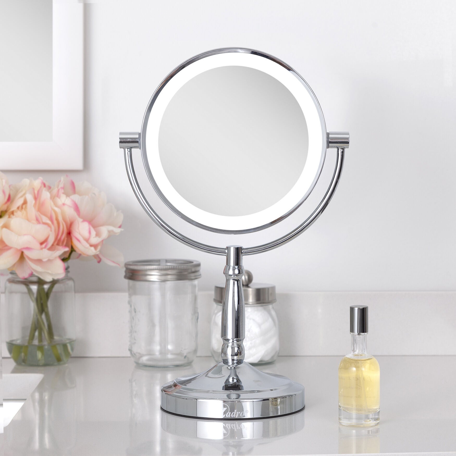 Cordless Dual-Sided LED Lighted Vanity Mirror, , alternate image number 2