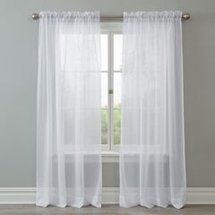 White Sheer Grommet Curtain Panels