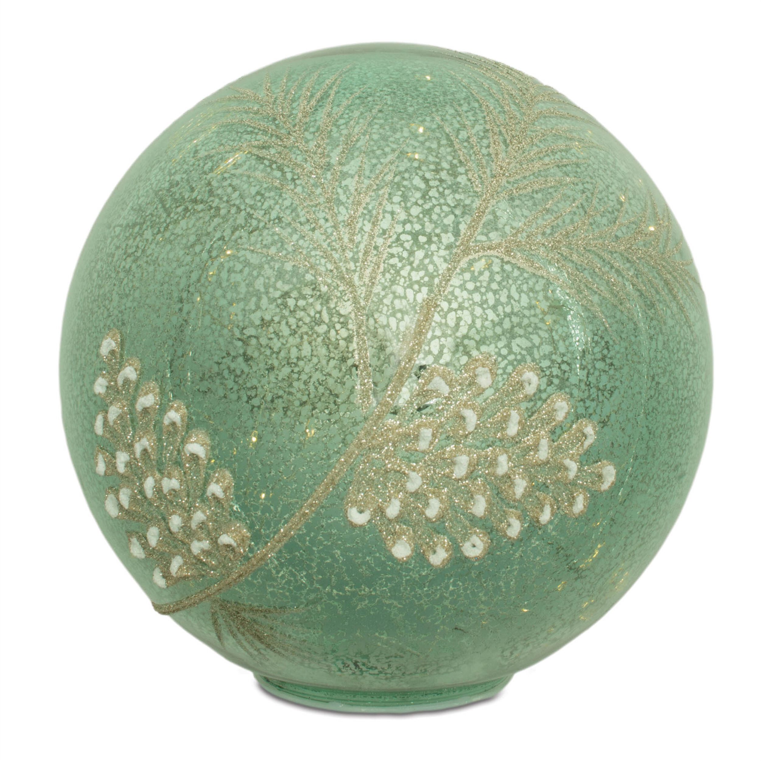 LED Pinecone Globe (Set of 2), BLUE GREEN SILVER, alternate image number 3