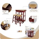 Breakfast Cart with Drop-Leaf Table-Natural, , alternate image number null