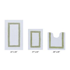 Hotel Collectionis Bath Mat Rug 3 Piece Set (17" x 24" | 20" x 20" | 21" x 34")