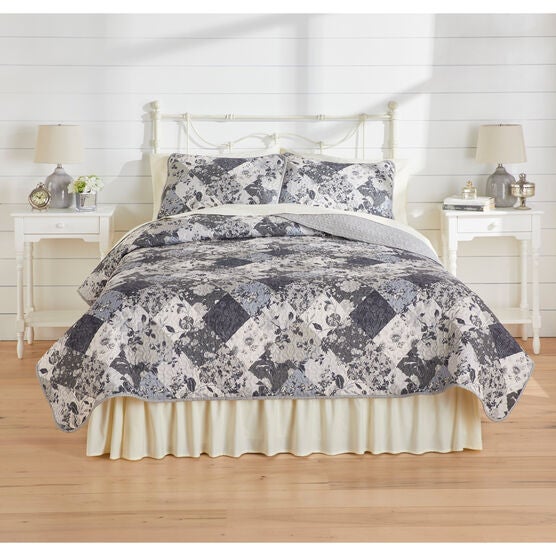 3-PC. BH Studio Printed Patchwork Quilt Set, GRAY MULTI, hi-res image number null