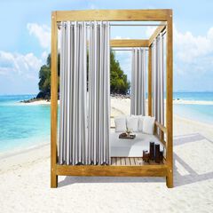 Outdoor Decor Seascapes Stripes Outdoor Grommet Curtain Panel Pair