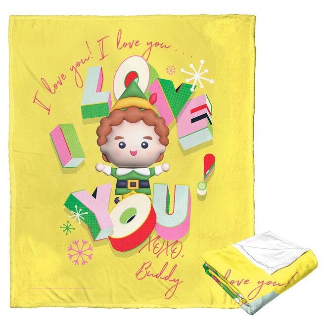 Wb Elf I Love You Silk Touch Throw Blanket, O, hi-res image number null