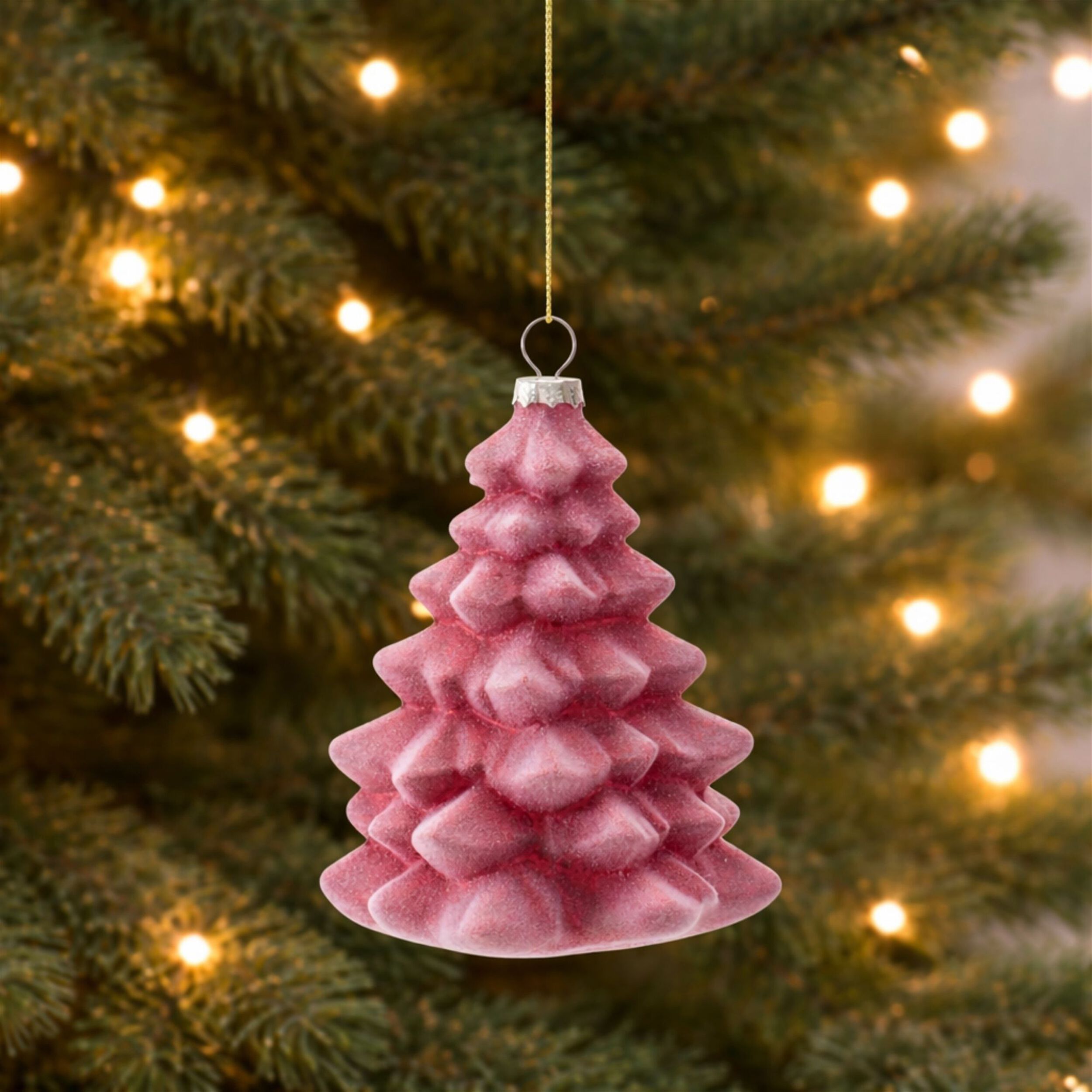 Glass Tree Ornaments (Set of 6), RED, alternate image number 2