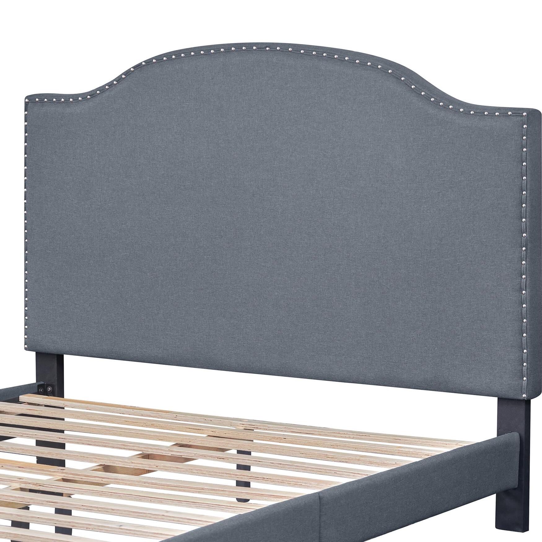 Madison Platform Bed, Gray, Queen, , alternate image number 13