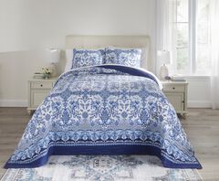 Blue Porcelain 3-Pc. Bedspread Set
