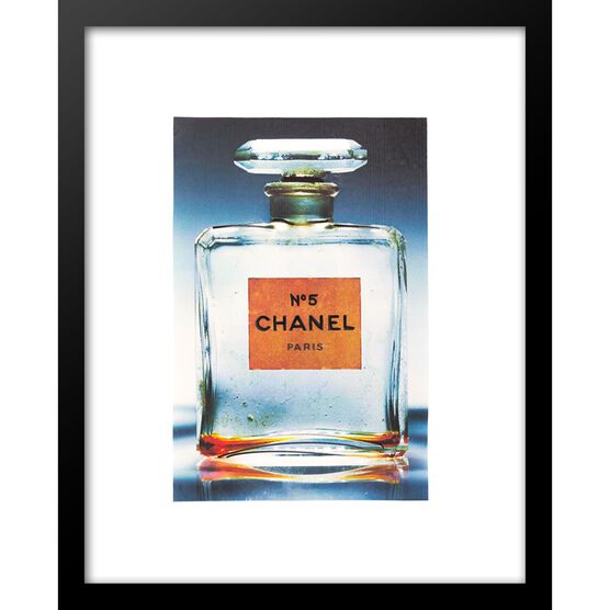Classic Chanel Perfume Bottle Clear 14" x 18" Framed Print, CLEAR, hi-res image number null