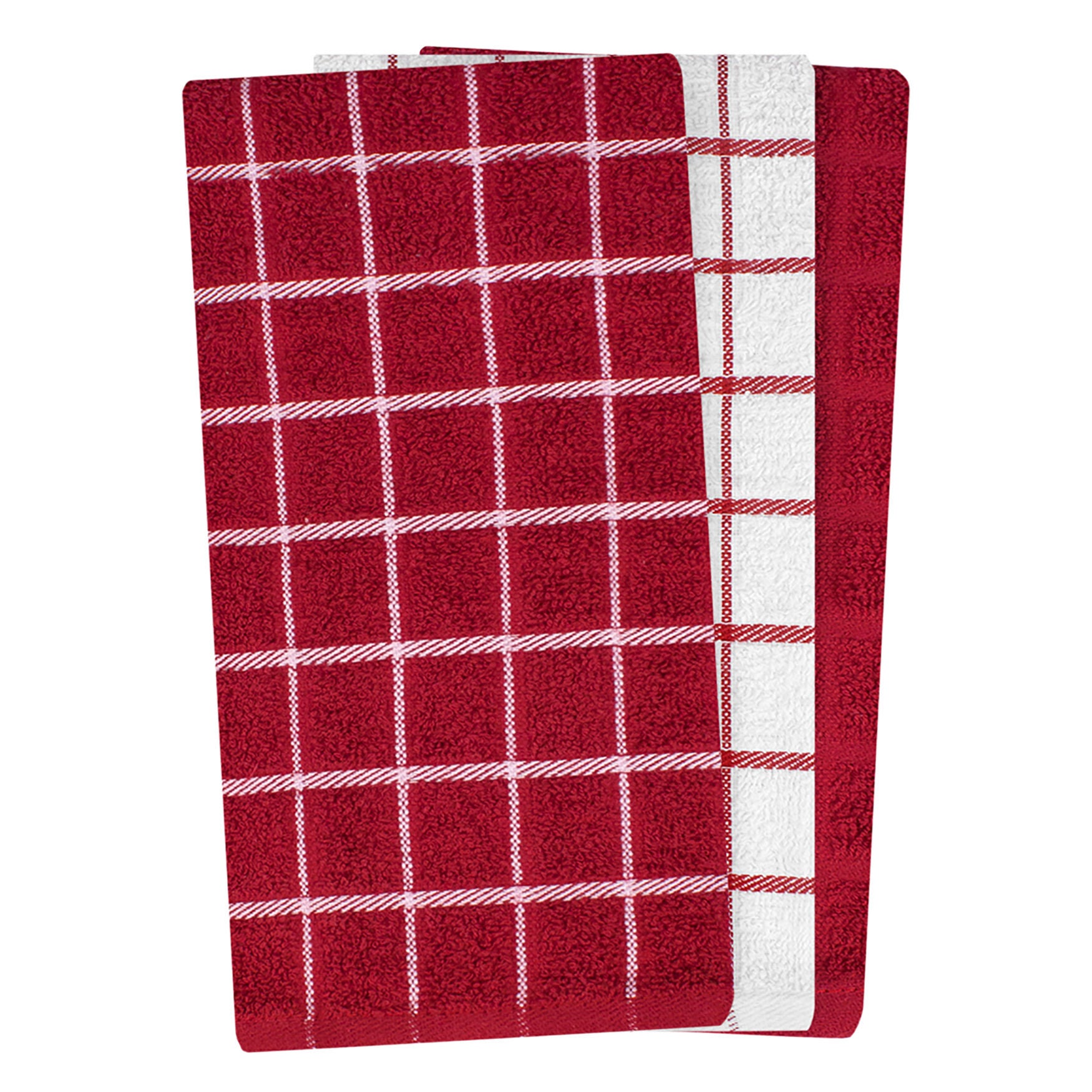 Terry Kitchen Towels, Set Of 3, PAPRIKA, hi-res image number 0