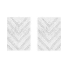 Hugo Collection 100% Cotton 2 Piece (17" X 24" | 17" X 24") Bath Rug Set