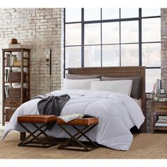Chevron Stitch Down Alternative Comforter, White