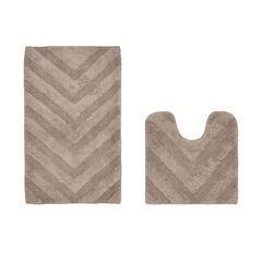 Hugo Collection 100% Cotton 2 Piece (20" X 20" | 21" X 34") Bath Rug Set