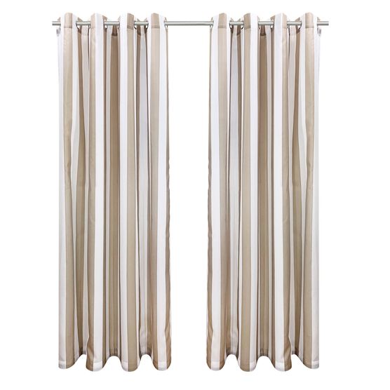 Outdoor Decor Seascapes Stripes Outdoor Grommet Curtain Panel Pair, , alternate image number null