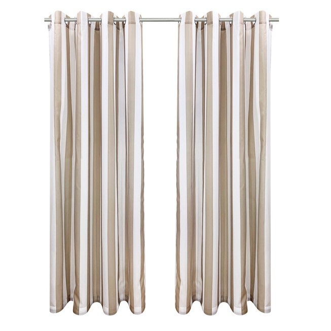 Outdoor Decor Seascapes Stripes Outdoor Grommet Curtain Panel Pair, , alternate image number 4