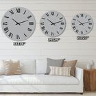 White Stained Glass Floral Art Modern Multipanel Wall Clock, , alternate image number 4