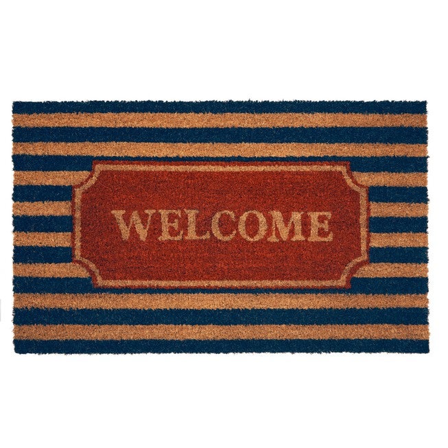 Printed Coir Door Mat 18 inches x 30 inches, RED BROWN BLACK, hi-res image number null