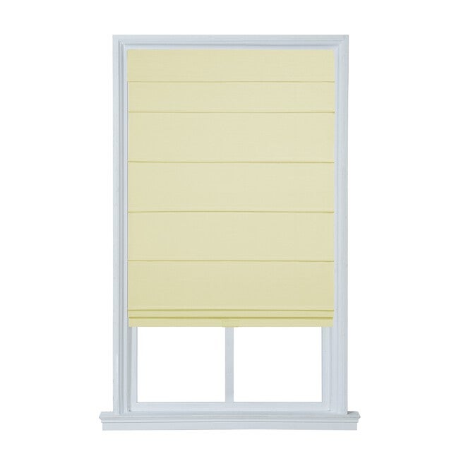 Cordless Room Darkening Fabric Roman Shade, IVORY, hi-res image number 0