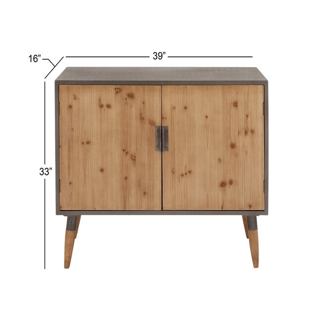 Brown Wood Modern Cabinet, 34x39x17, , alternate image number 4