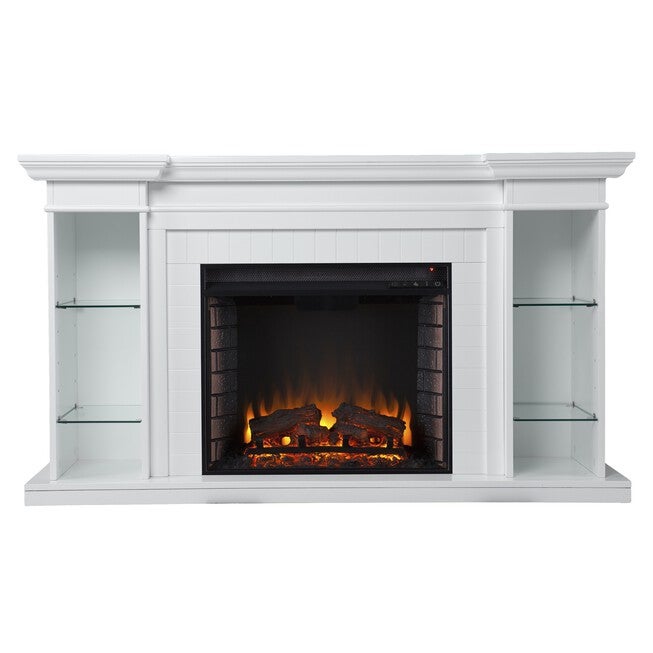 Henstinger Electric Fireplace W Bookcase, , on-hover image number 1