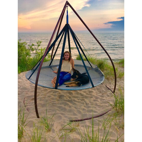 7ft dia Hammock Flying Saucer Hanging Chair Set W/ Stand, , on-hover image number null