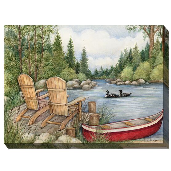 RED CANOE OUTDOOR ART 40X30, MULTI, hi-res image number null