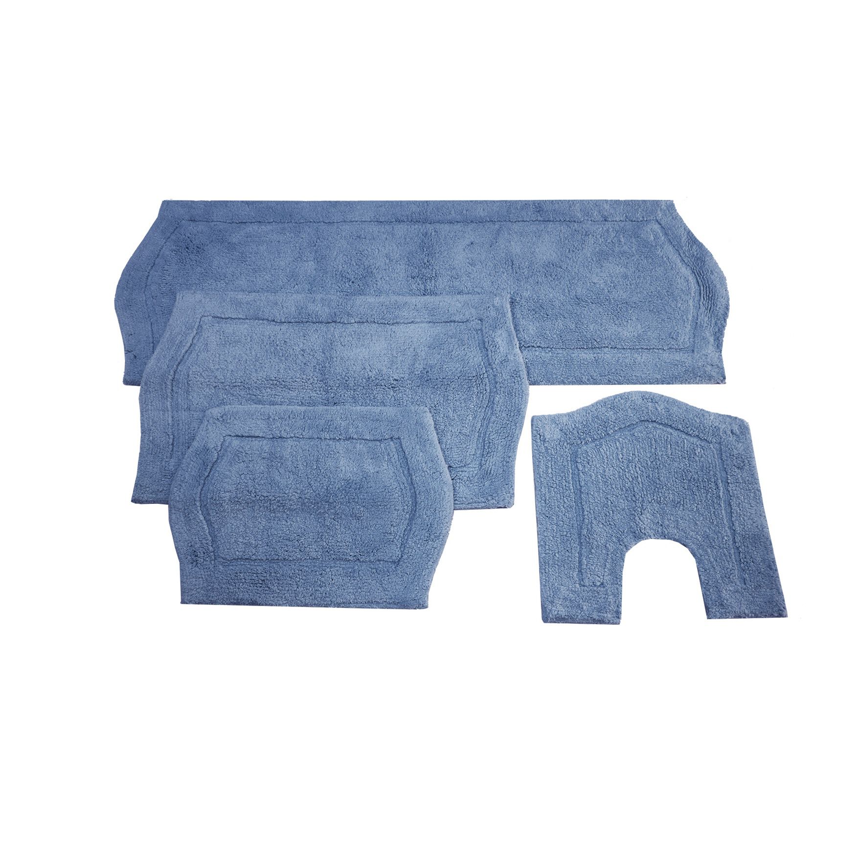 Waterford 4-Pc. Bath Rug Set Blue, BLUE, hi-res image number 0